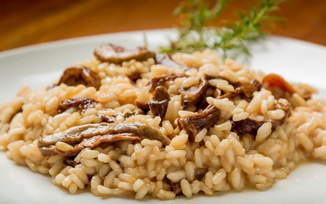 Risotto de setas con queso